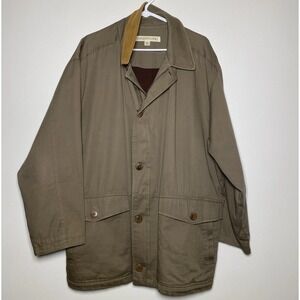 Vintage London Fog Chore Barn Coat Mens XL Brown Corduroy Collar